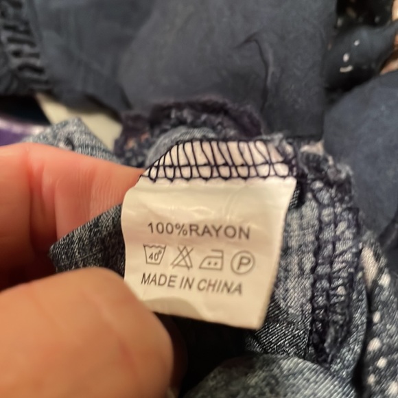 Jaase Floral Bell Sleeve Boho Hi-Lo Top Large - Picture 8 of 11